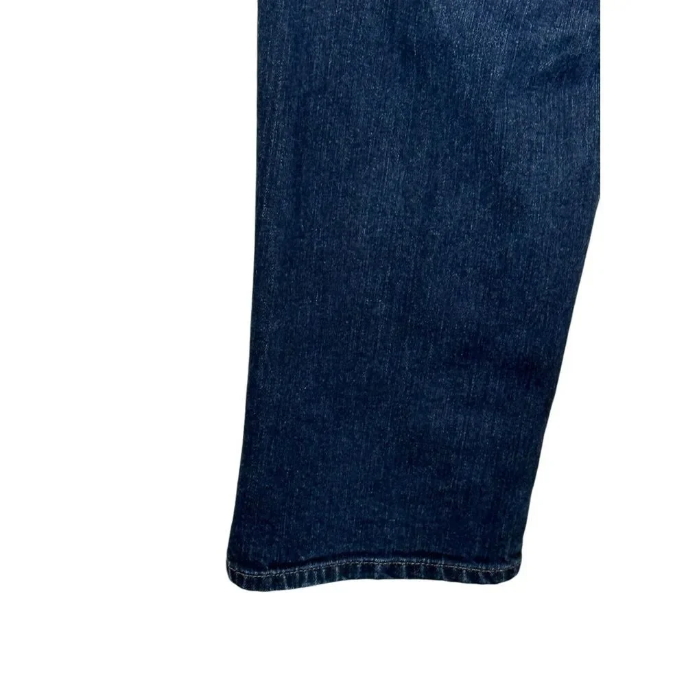 Lauren Jeans Co. Women's Jeans Classic Mid-Calf‎ Cropped High-Rise Denim Blue 32